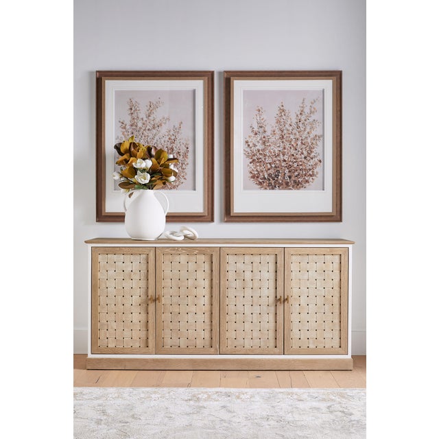 Weave Media Sideboard, Smoke Gray Oak For Sale - Image 10 of 12