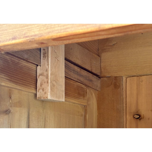 Pine Two Door Eight Panel Knock-Down Armoire For Sale - Image 13 of 18