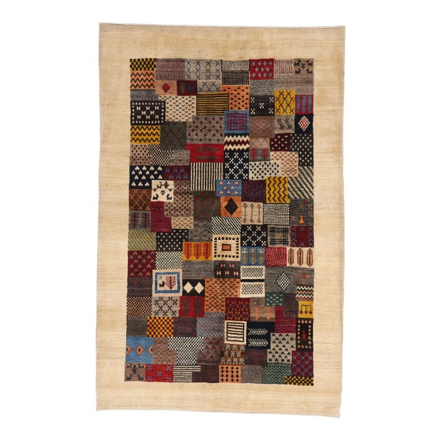 Vintage Persian Gabbeh Rug, 04'06 X 07'00 For Sale