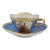 Circa 1888-1916 Richard Klemm, Dresden Quatrefoil Demitasse Cup & Saucer For Sale