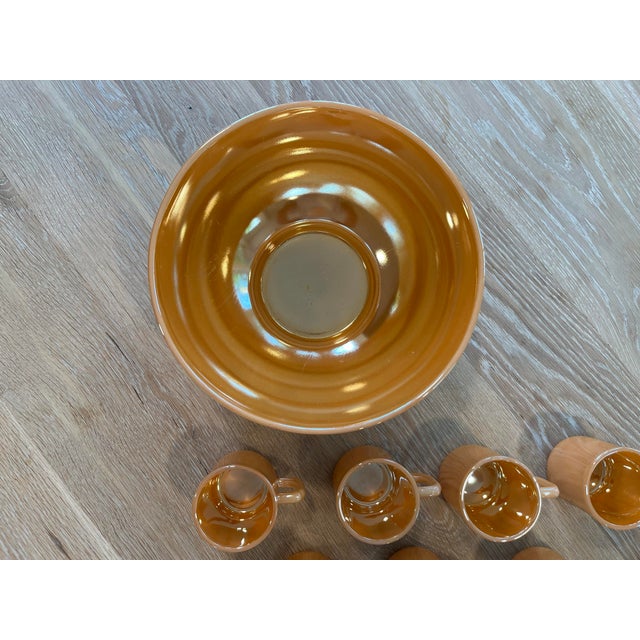 1950s 1950s Mid-Century Holiday Punch Egg Nog Set- 12 Pieces For Sale - Image 5 of 6