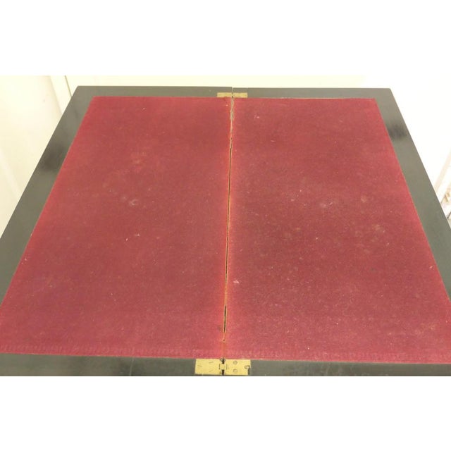 Black Ebonised Occasional Card Hall Table For Sale - Image 8 of 9