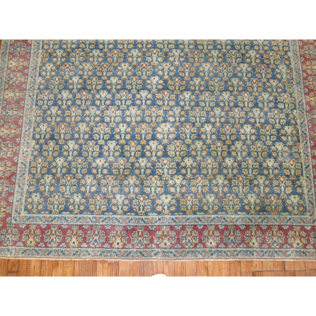 Denim Blue Antique Persian Joshegan Rug, Early 20th Century - 6'9" x 10' For Sale - Image 17 of 18