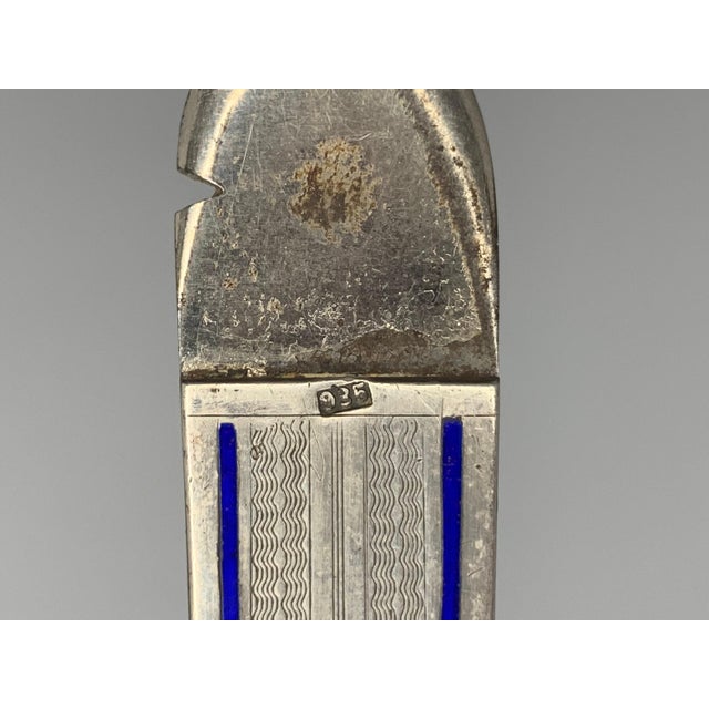Vintage .935 Silver & Enamel Cigar Cutter, Rostfrei Hallmarked For Sale - Image 4 of 10