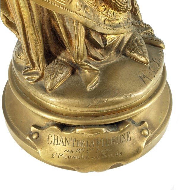 Late 19th Century Chant De La Fileuse (Song of the Spinner) Sculpture ...