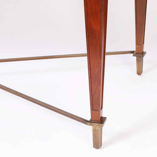 Art Deco Style Leather Top Desk For Sale - Image 10 of 12