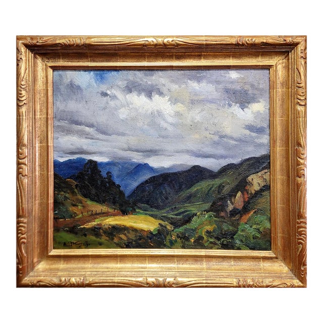 Emil Kosa Jr. - California 1920s Mountain Landscape -Impressionist Oil Painting For Sale
