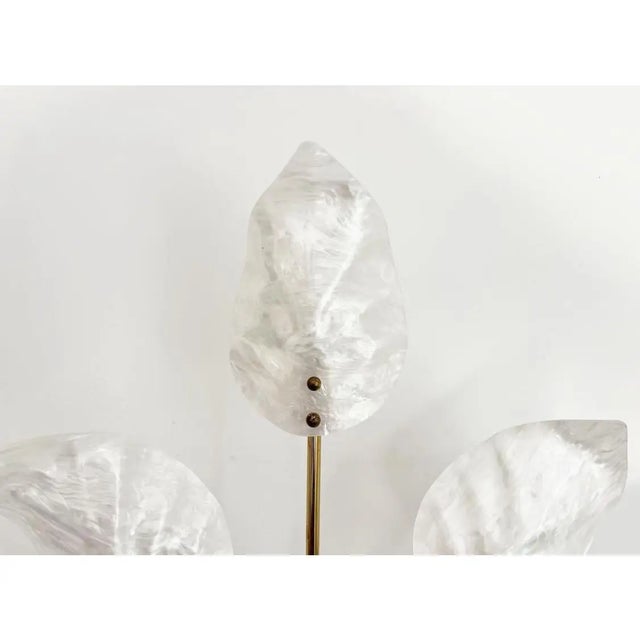Rougier Modern Lucite Leaves Accent Lamp For Sale - Image 4 of 18