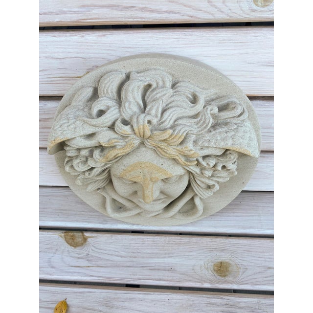 Italian Style Hand-Carved Gorgon Head Wall Fountain Made by Contemporary Sculptor Andrea Distefano For Sale - Image 9 of 11