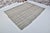 Turkish Vintage Minimalist Turkish Striped Kilim Rug in Oatmeal & Ivory Pinstripes For Sale - Image 3 of 9