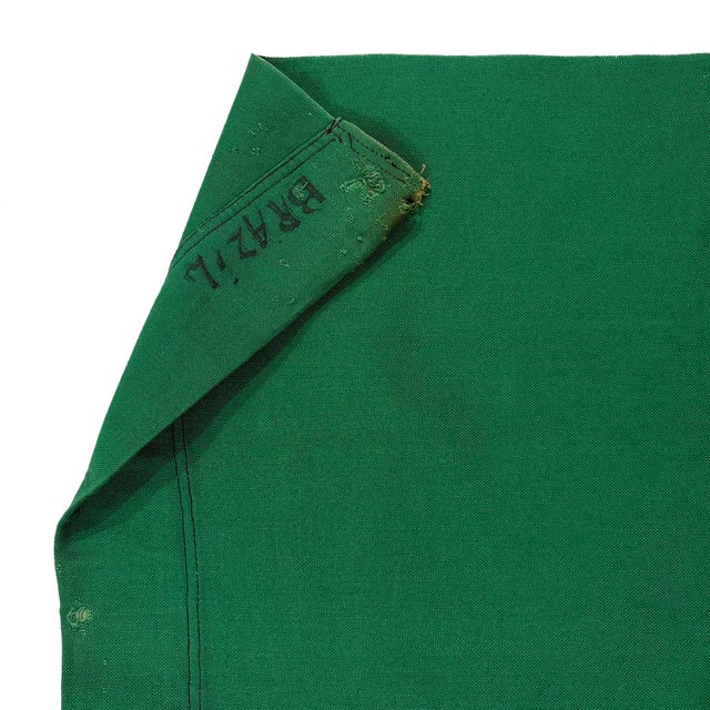 Textile Vintage Sewn Cotton Flag of Brazil For Sale - Image 7 of 7