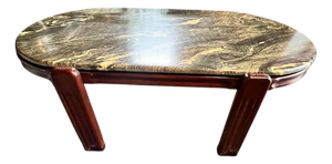 Marble and Wood MCM Coffee Table