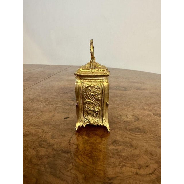 Antique Victorian Miniature Carriage Clock, 1890s For Sale - Image 4 of 7