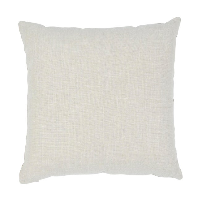 This pillow features Suzette Tape with a knife edge finish. Hand-screen printed by hand, this lively intertwined motif...