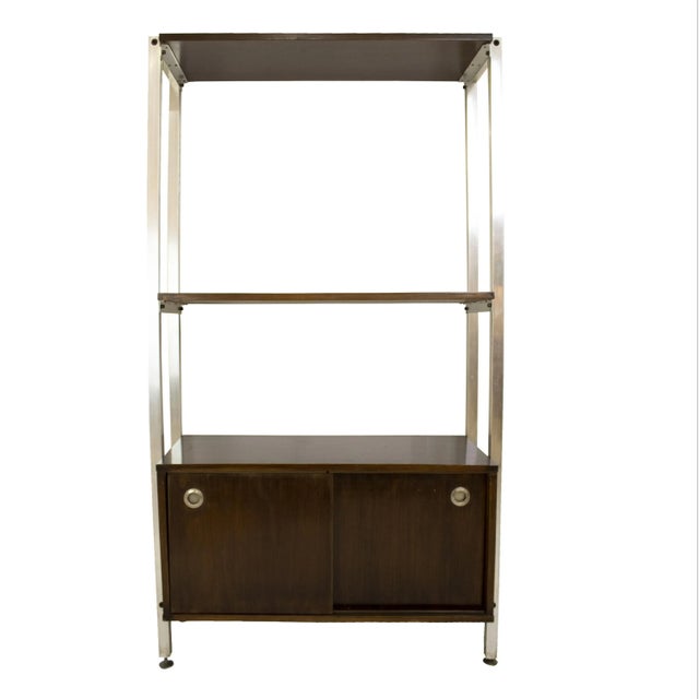 Steel and Teak Office Shelf from ICF Padova, Italy, 1970s For Sale - Image 3 of 7