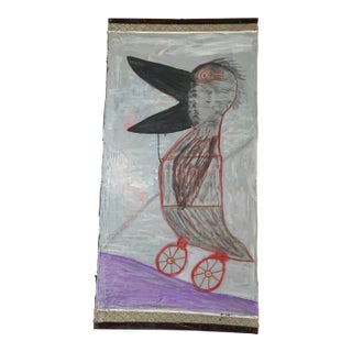 Anthropomorphic Art, Painting on Paper For Sale
