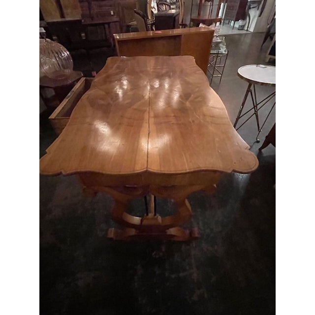 19th Century 19th C. German Walnut Writing Table For Sale - Image 5 of 8