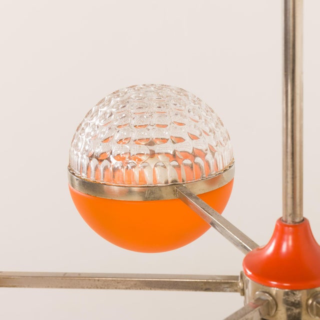 Italian Space Age Chandelier with Crystal Glass Shades, 1970s For Sale - Image 14 of 18