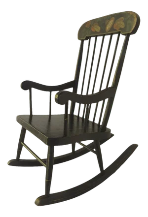 1900's American Painted Boston Child's Rocking Chair