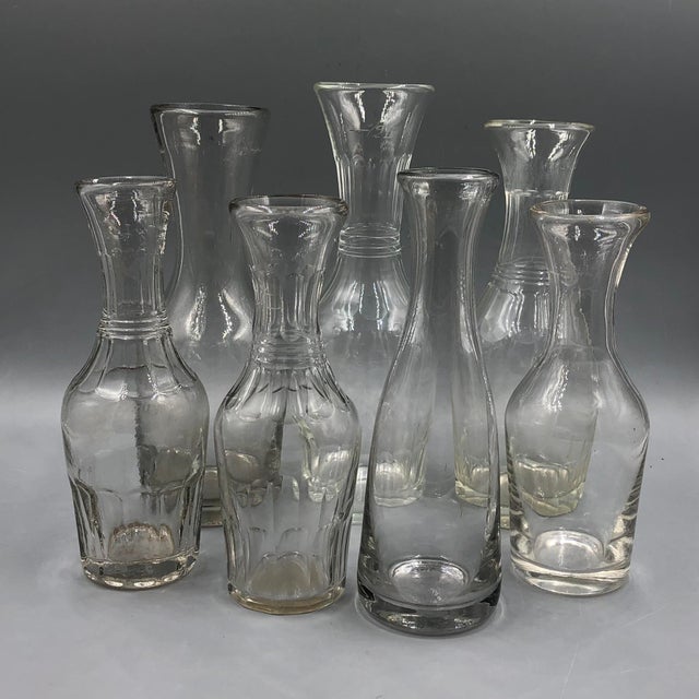 Antique Biedermeier Carafes, France, Set of 7 For Sale - Image 11 of 11