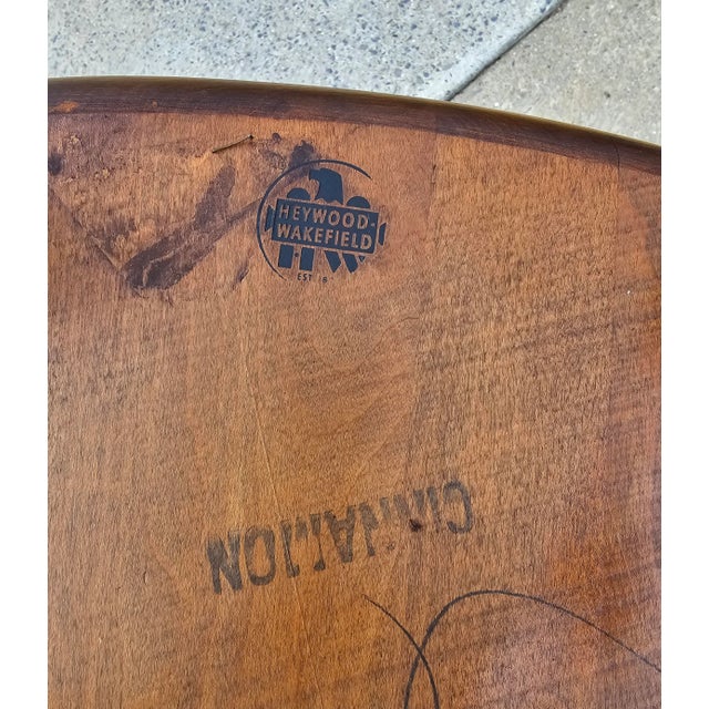 Set of 4 Heywood Wakefield Hard Rock Maple Cinnamon Colonial Style Splat Back Chairs For Sale - Image 10 of 11