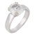 Vintage Gia 1.52 Carat Diamond 18k White Gold Solitare Engagement Ring, Size 4 For Sale