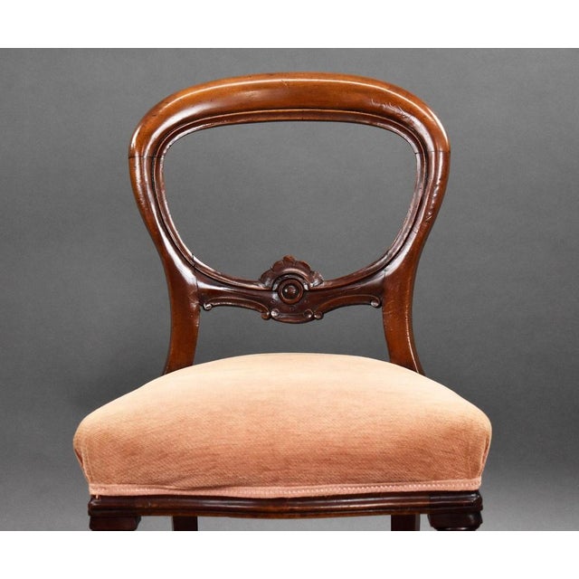 Wood Victorian Mahogany Dining Chairs, 1860s, Set of 4 For Sale - Image 7 of 9