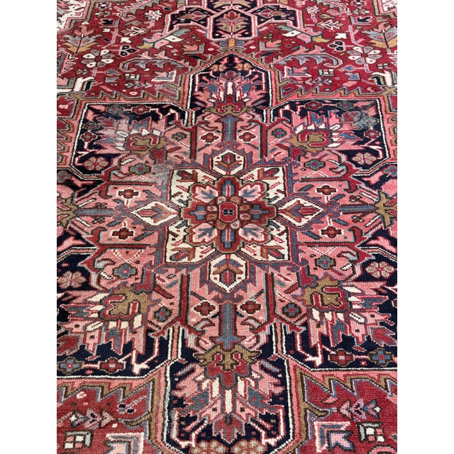 8ft 1in X 11ft Heriz Persian Area Rug For Sale - Image 9 of 12