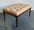 Vintage Regency Tufted Leather Bench For Sale - Image 9 of 11