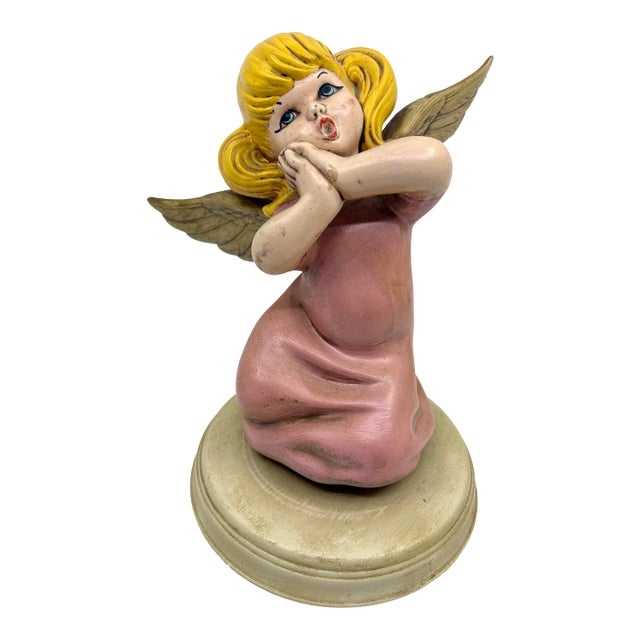 1960’s Vintage Atlantic Mold Christmas Angel Music Box For Sale