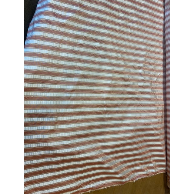 2020s Scalamandre Shirred Silk Stripe in Coral- by The Yard For Sale - Image 5 of 5