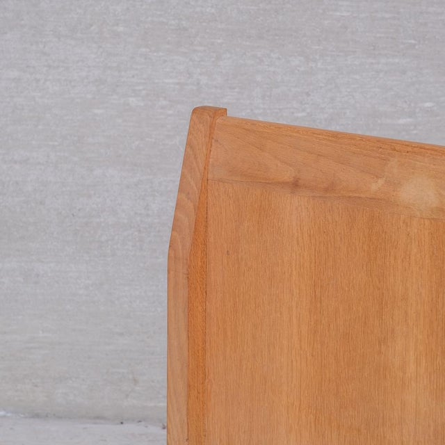 Mid-Century French Oak Single Bed by Guillerme et Chambron For Sale - Image 6 of 12