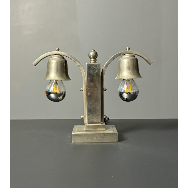 Art Deco Dutch Nickel Desk Lamp, 1930s For Sale - Image 14 of 18
