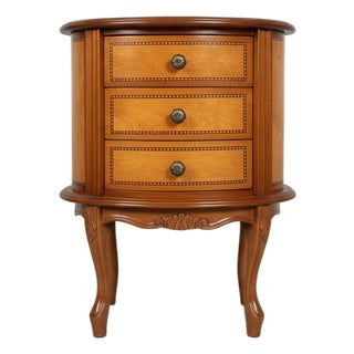 Louis XV Style Side Table with Inlay Work, 1970s For Sale