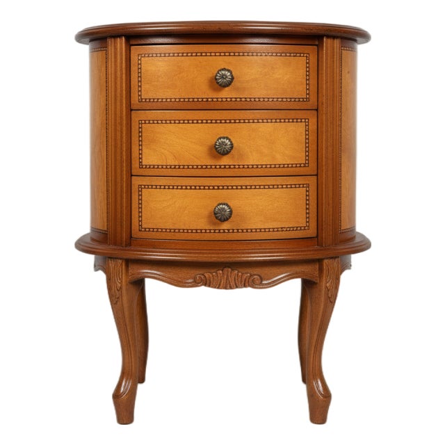 Louis XV Style Side Table with Inlay Work, 1970s For Sale