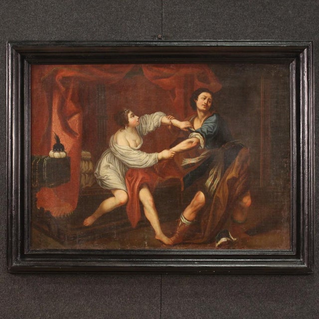 Joseph and and Potiphar's Wife, 1750, Oil on Canvas, Framed For Sale - Image 16 of 16