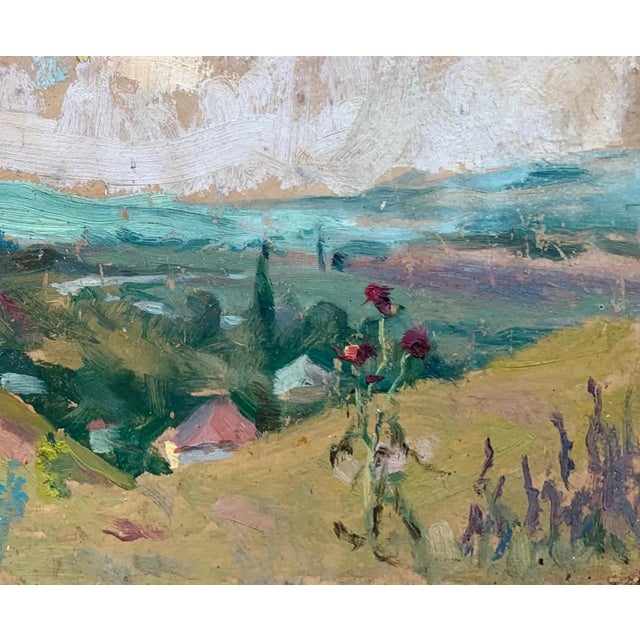 Original Oil Painting: Mountain Landscape Antique 1963 28-35 For Sale - Image 6 of 6