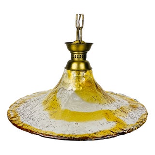 Vintage Murano Glass Pendant Lamp from AV Mazzega, Italy, 1950s For Sale
