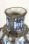 Antique Moroccan Footed Vase, Blue & White Ceramic With Filigree For Sale In Palm Springs - Image 6 of 9