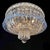 1950s Italian Ceiling Lamp with Blue and Transparent Crystals with Four Lights, 1960 For Sale - Image 5 of 10