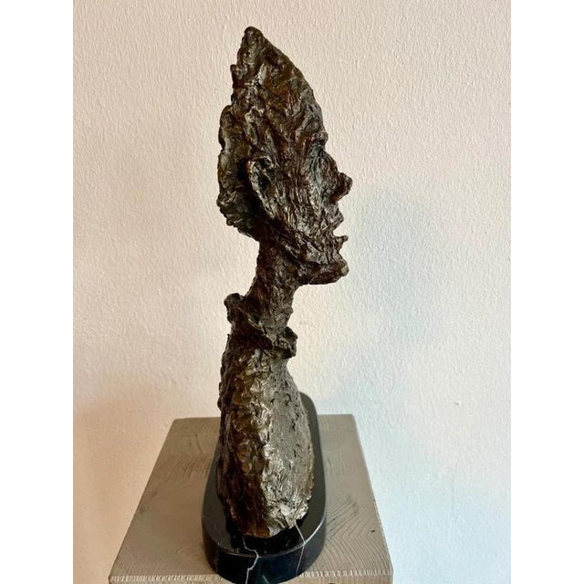 Unknown, Sculptural Head, Patinated Bronze For Sale - Image 6 of 9