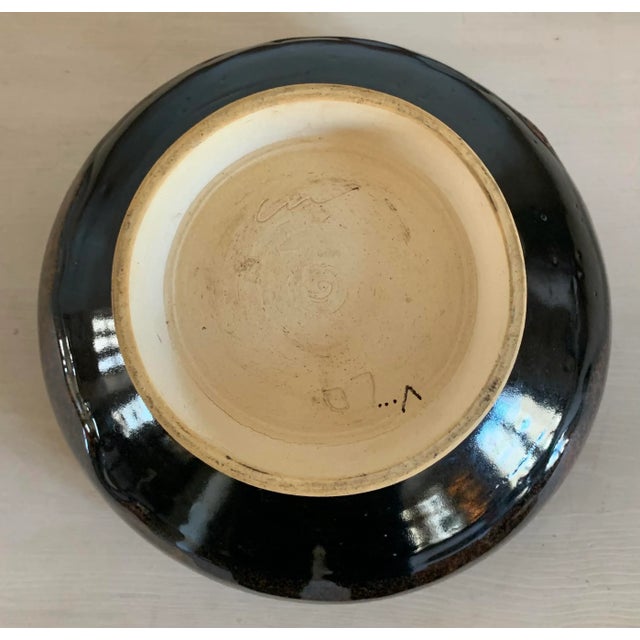 Modern Glazed Artisan Made Studio Pottery Centerpiece Bowl For Sale In Philadelphia - Image 6 of 8