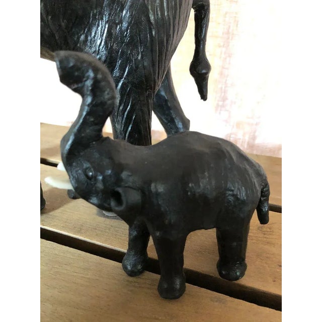 Leather Elephants, 1950s, Set of 2 For Sale - Image 4 of 6