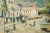 Impressionist Artist, Town Scene, Mid-20th Century, Oil on Canvas For Sale - Image 3 of 9