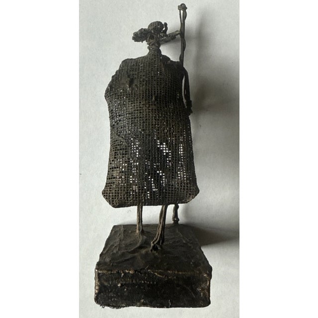 Vintage John Flavius/ Alfred Weekes Wire Craft Sculpture ” Barbados Folk Art- 7" For Sale - Image 9 of 10