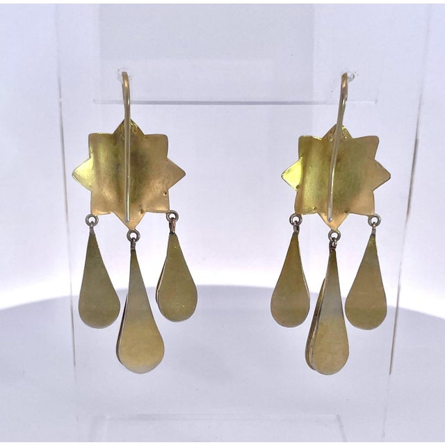 Late 19th Century Antique 1880's Micro Mosaic Drop Earrings - 2 Pieces For Sale - Image 5 of 12