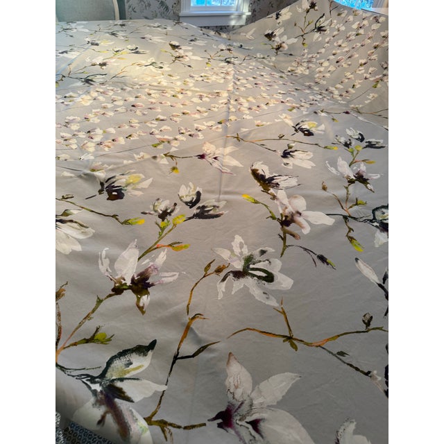 Traditional Beautiful Romo Magnolia Print Custom Oval/Round Tablecloth For Sale - Image 3 of 12