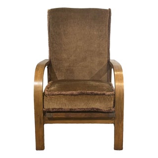 English Bridge Chair in Beech, 1930s For Sale