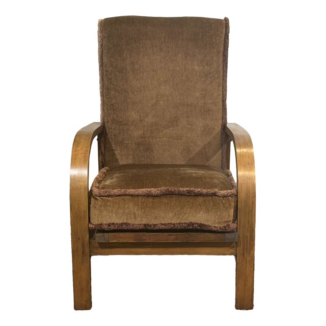 English Bridge Chair in Beech, 1930s For Sale