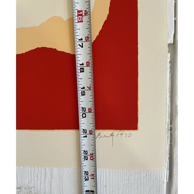 Printmaking Materials Barbara Beck 1970 Mid Century Modern Screen Print on Paper - Signed/Dated/Unframed For Sale - Image 7 of 8